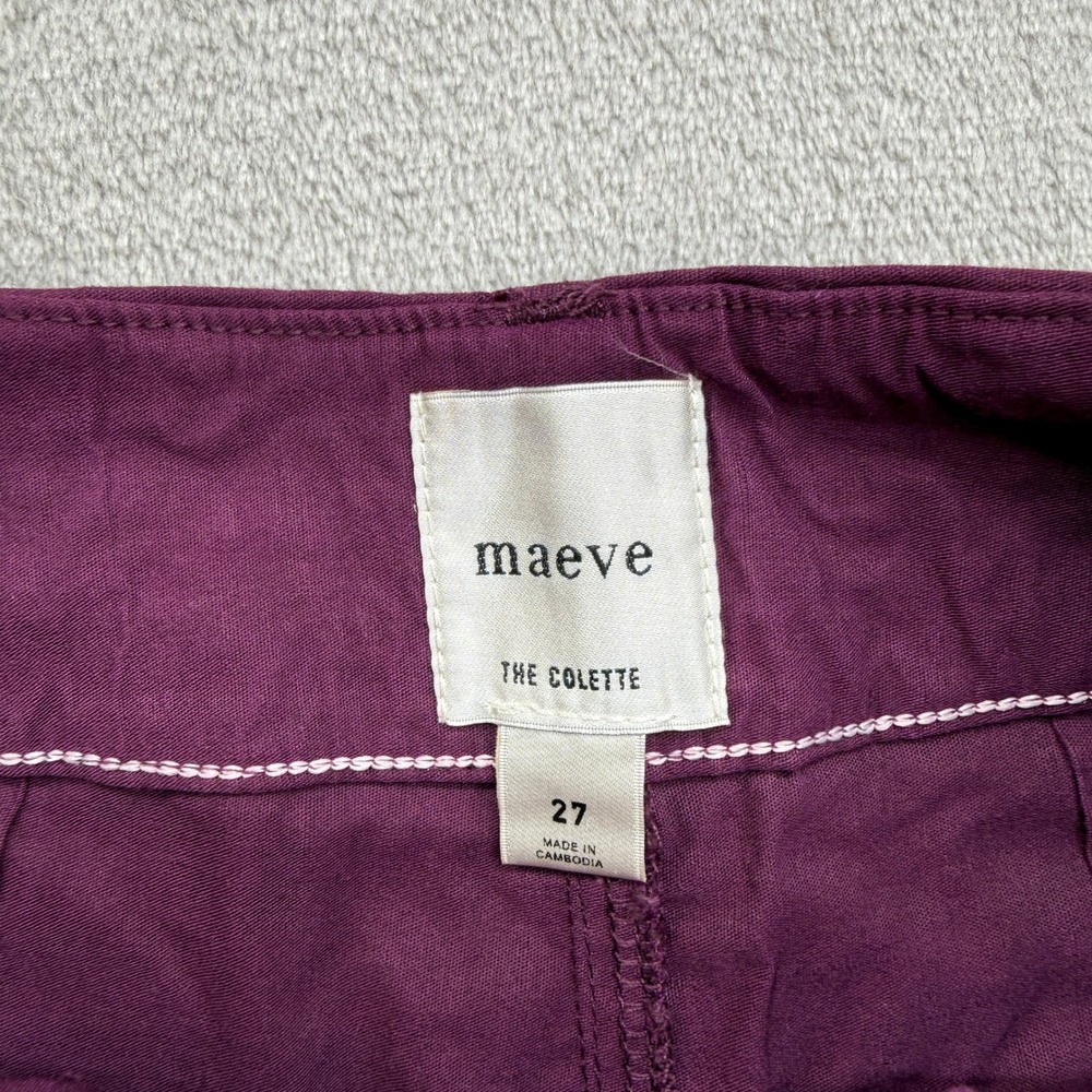 Maeve Wide Leg Pants in Deep Plum - Picture 7 of 12